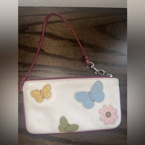 Coach Vintage Flower & Butterfly Wristlet